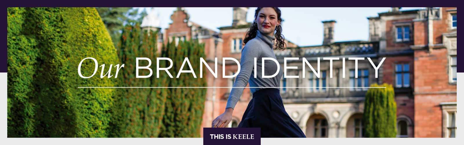 Keele University brand identity.
