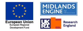 ERDF + Midlands Engine + UKRI Research England