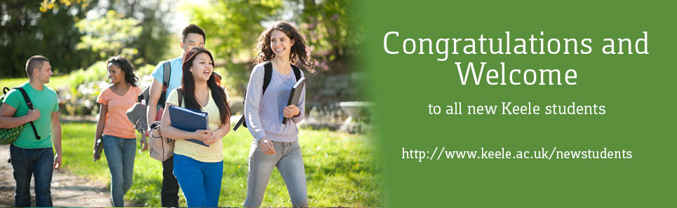 Congratulations and Welcome to new Keele students