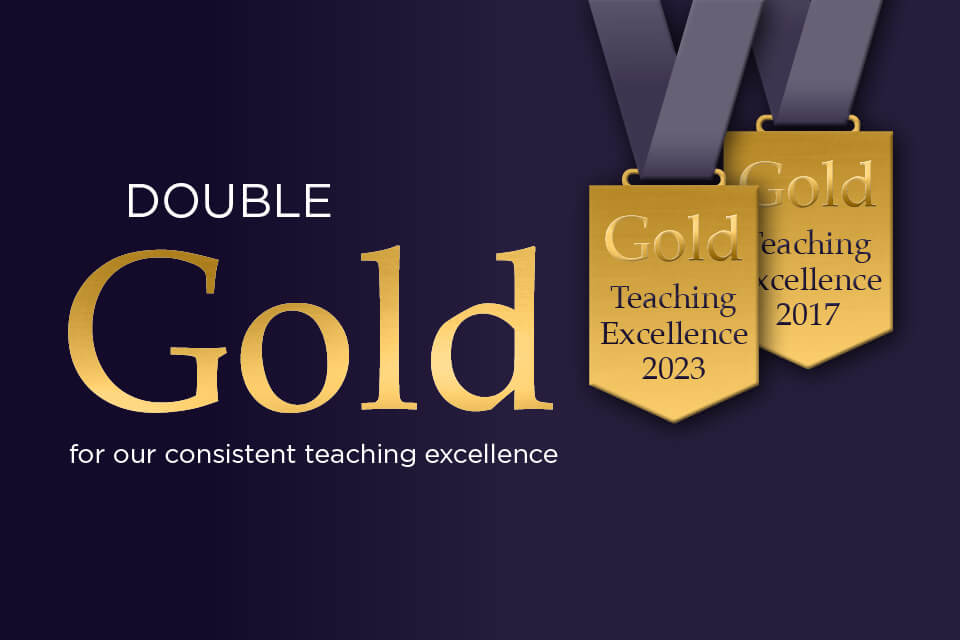 Keele's Gold Award in the Teaching Excellence Framework