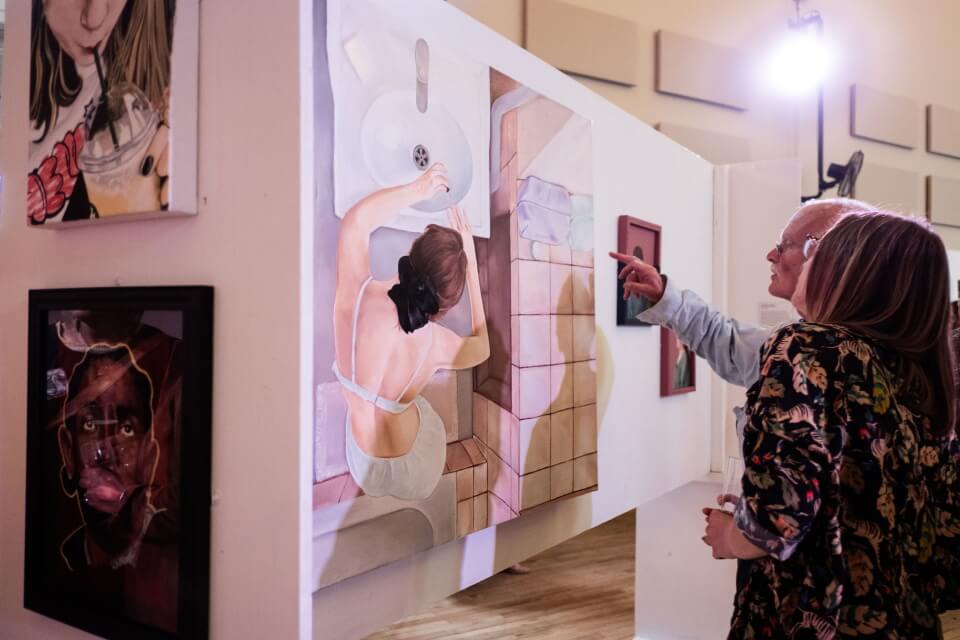 A view of the Three Counties Open Art Exhibition 2025 Awards Celebration.