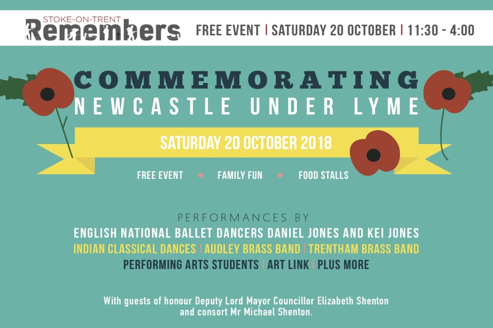 Poster for Newcastle under Lyme commemorates