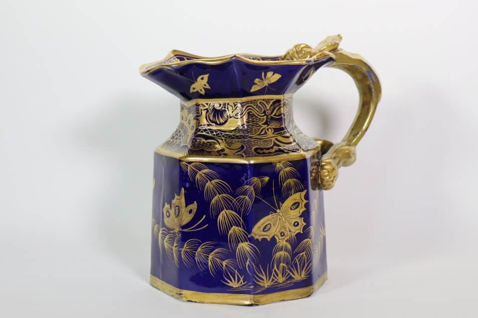 Image of blue and gold jug