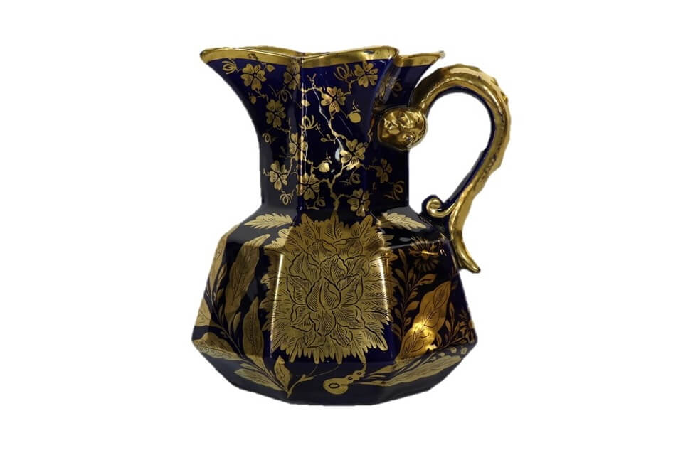 Image of blue and gold jug