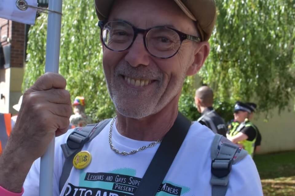 Picture of Mike Jackson at Pits and Perverts march