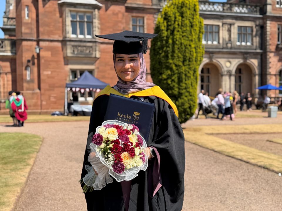 From hospital bed to first-class degree: Keele student's remarkable graduation story