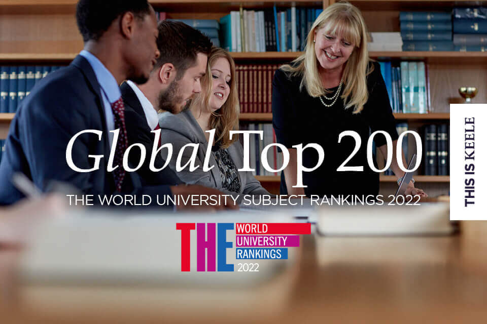 Law at Keele ranked in Global Top 200