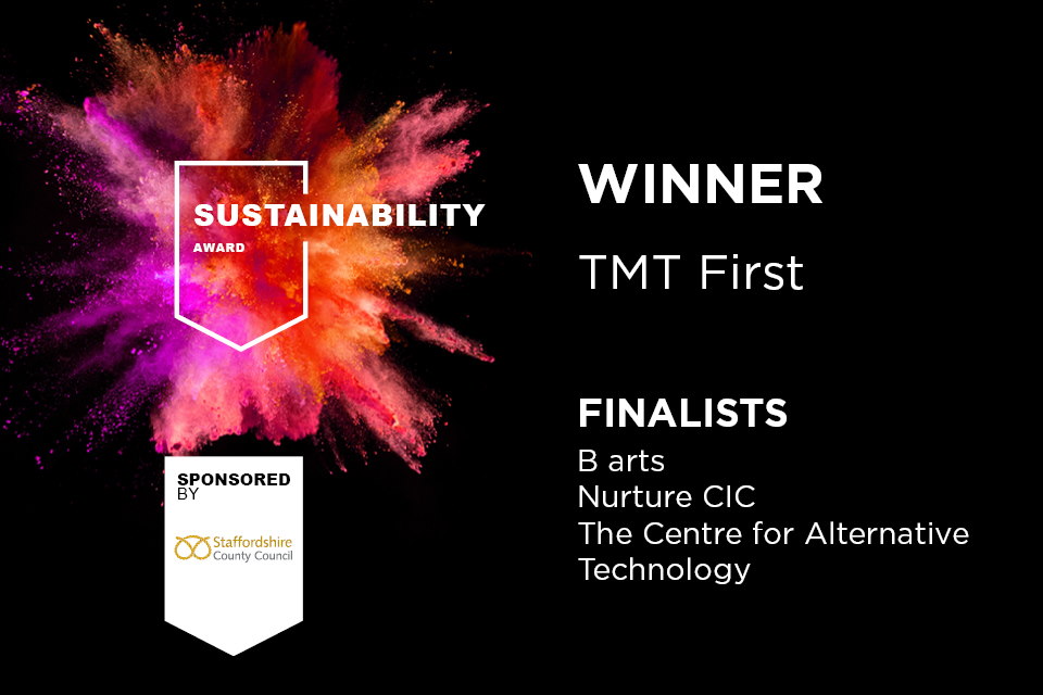 Sustainability award, sponsored by Staffordshire County Council.  Won by TMT First.