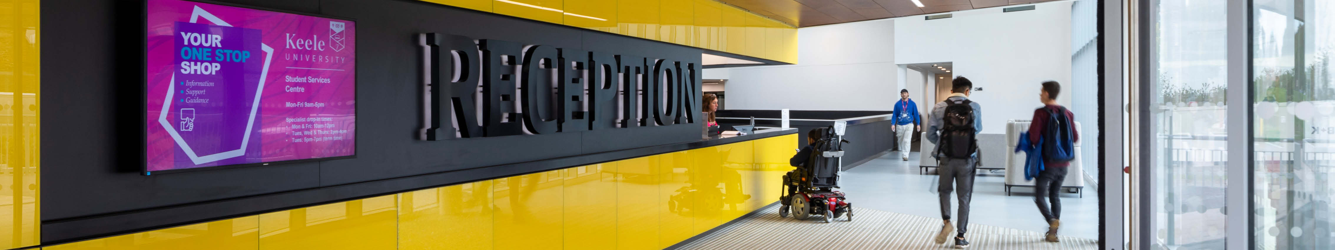 The reception area in the DCFB