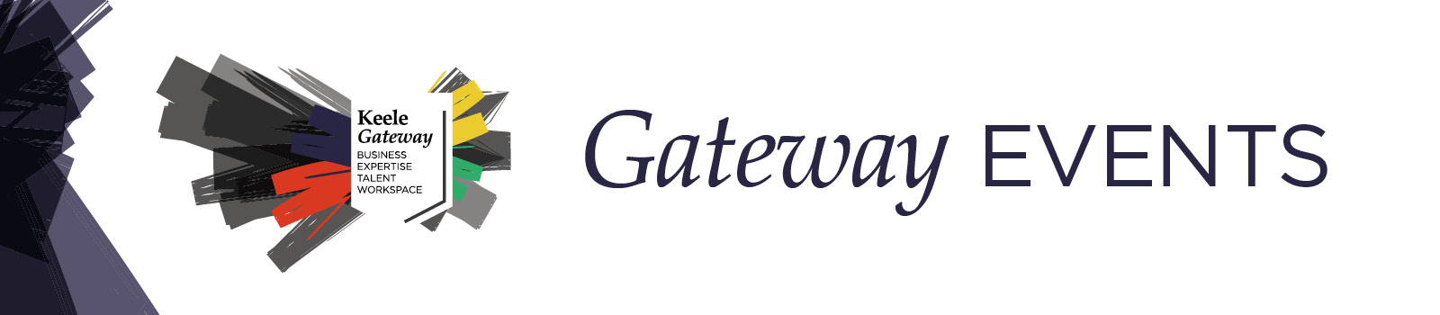 Events banner for Keele Gateway 