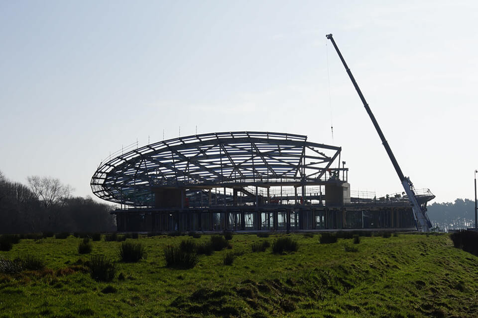 Construction works on the Science park 