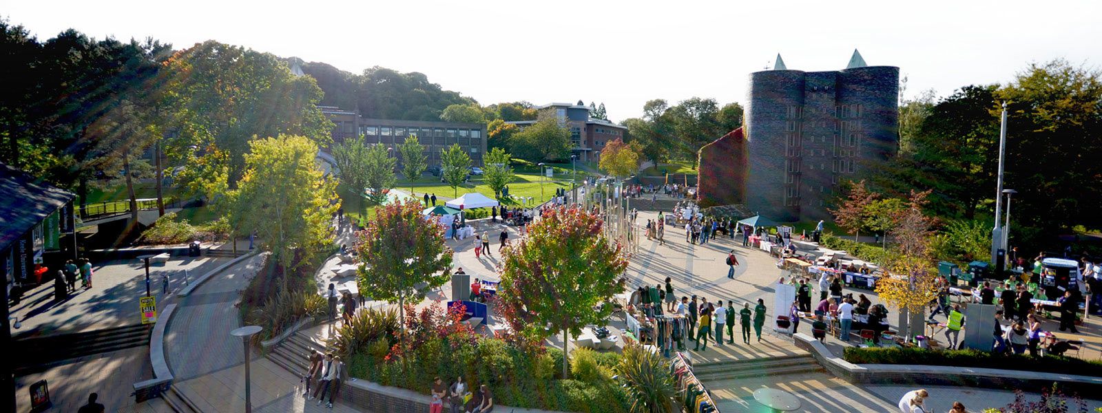 Union square in the centre of Keele campus