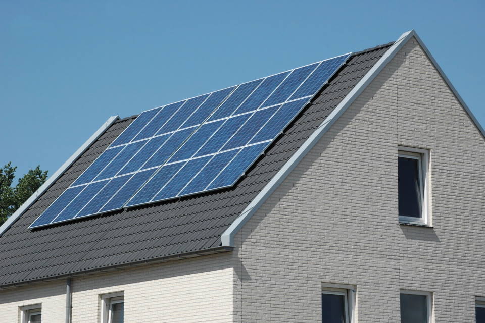 House with solar panels