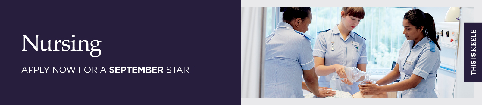 Nursing students with medical equipment