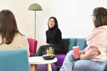 A group of students chatting