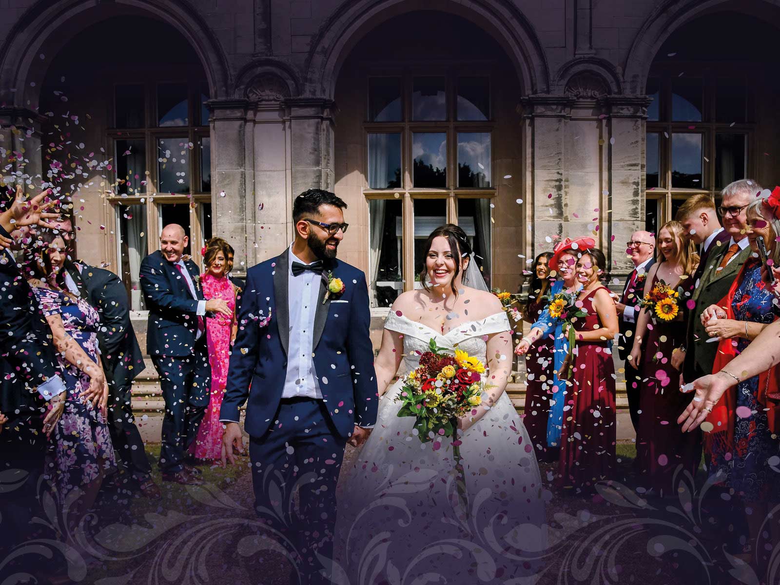 A couple celebrating their wedding day 