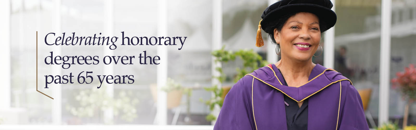 Honorary degrees website banner