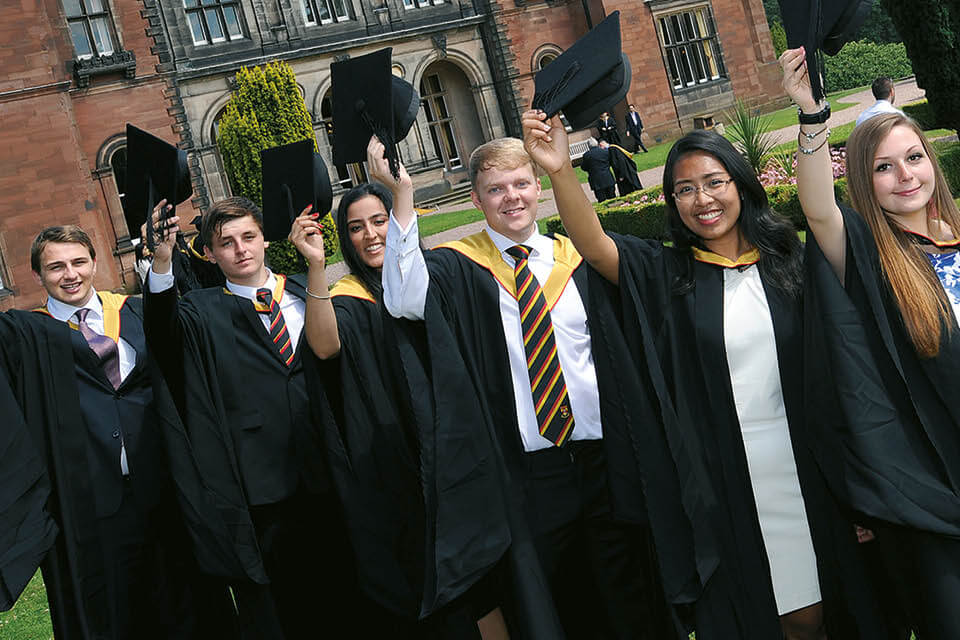 Graduates celebrating.