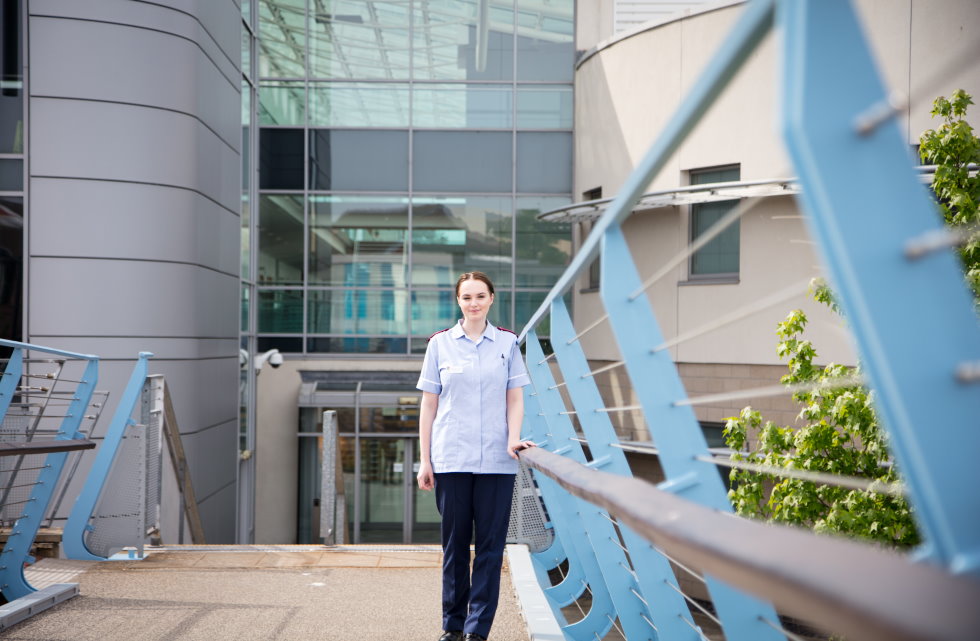 CEC building with nurse