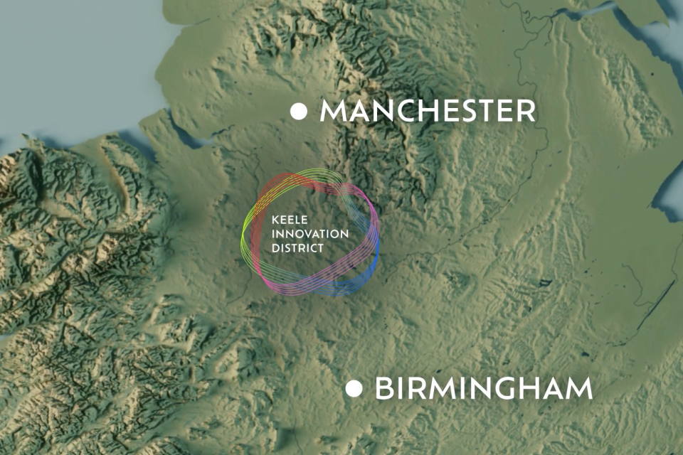 Keele University, situated between Manchester and Birmingham