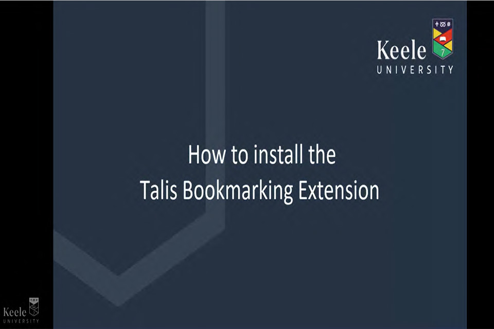 Installing the bookmarking extension