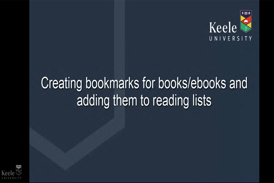 Creating bookmarks and adding to reading lists