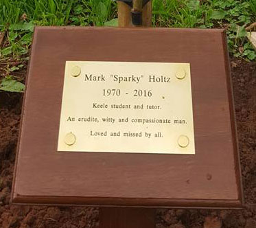 Mark Holtz tree plaque