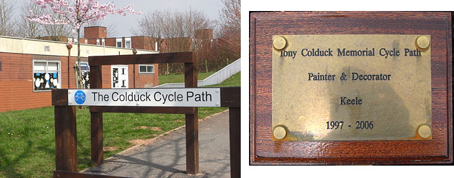 Tony Colduck path and plaque