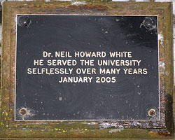 Neil White plaque
