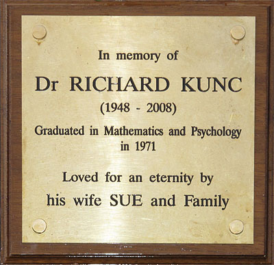 Richard Kunc Plaque