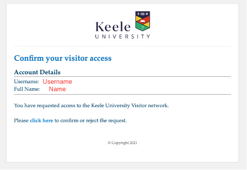 Keele confirmed visitor access