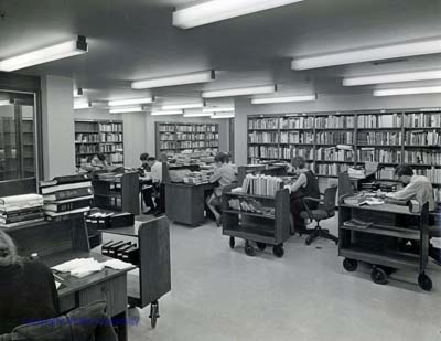 Cataloguing department 1970s