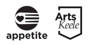 Appetite and ArtsKeele logos