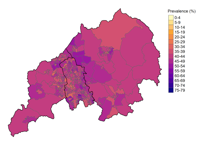 Physically inactive colour map