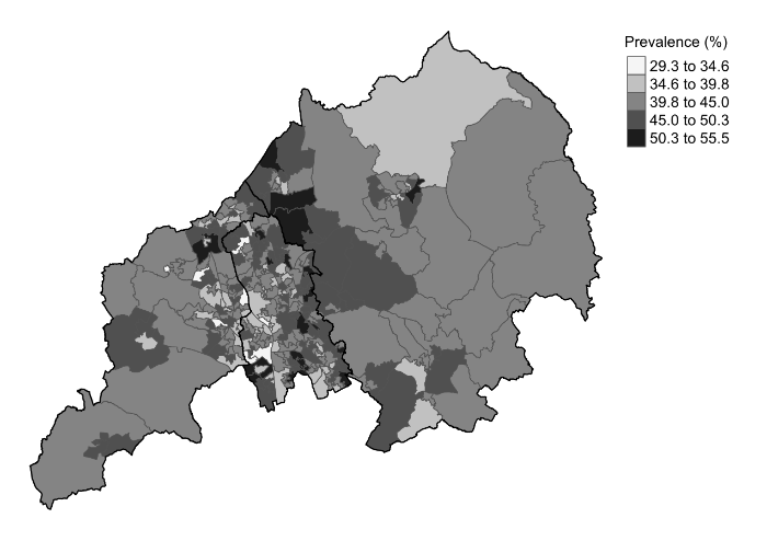 Physically inactive grey map