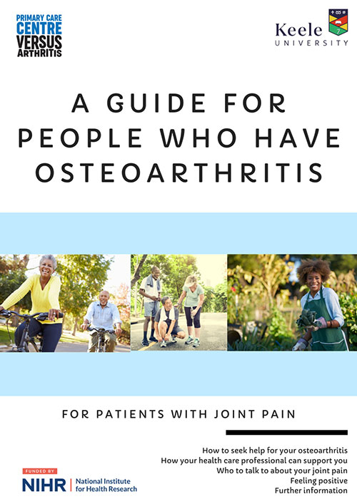 Front cover to 'A guide for people who have osteoarthritis'