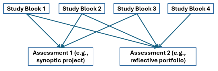 Diagrammatic representation of a model of integrated programme-level assessment