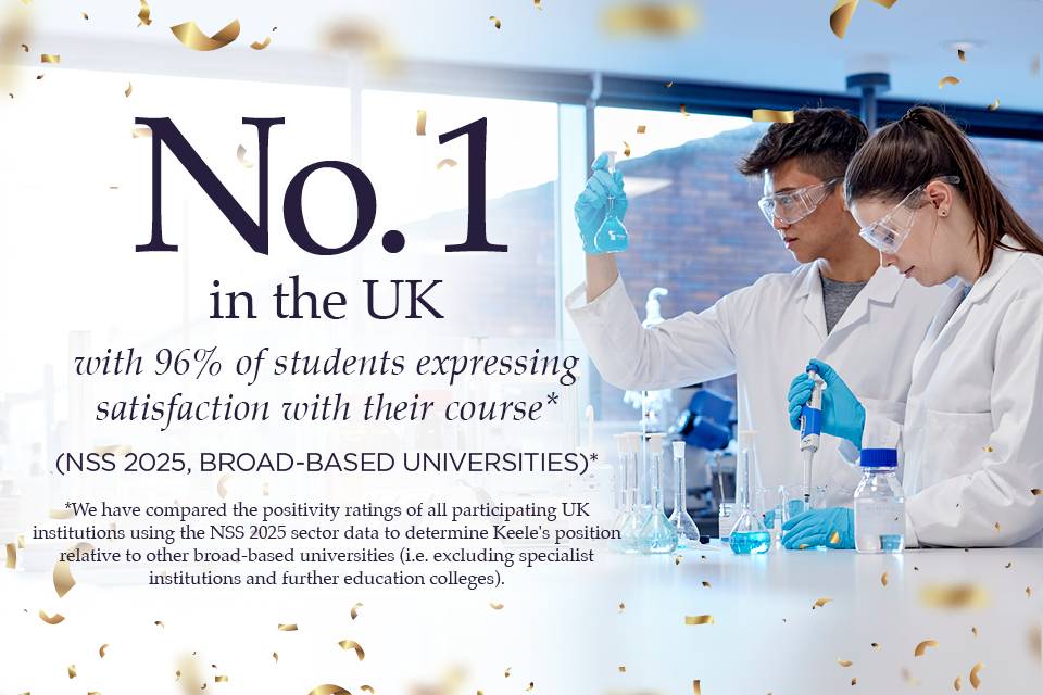 Keele Chemistry students working in lab