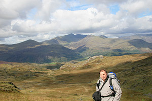 Stuart Egan in mountain landscape