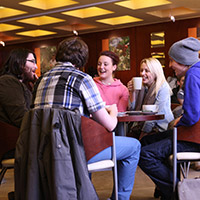 Students in Le Cafe