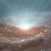 the winds from supermassive black holes at the centre of galaxies blow outward in all directions and can affect the star formation history of the host