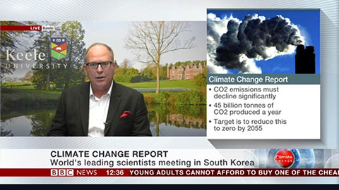 Professor Chris Fogwill on BBC News
