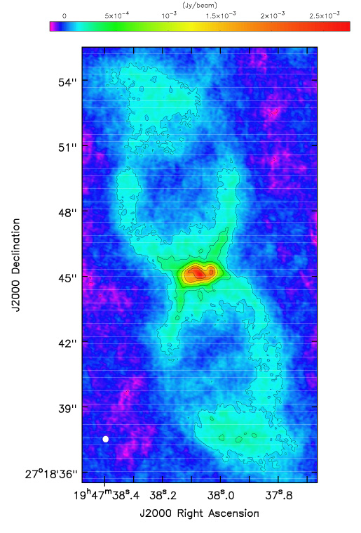 Dust emission from CK Vulpeculae as observed by ALMA. The individual dust particles have a size similar to that of a bacterium