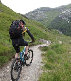 Waller on his mountain bike