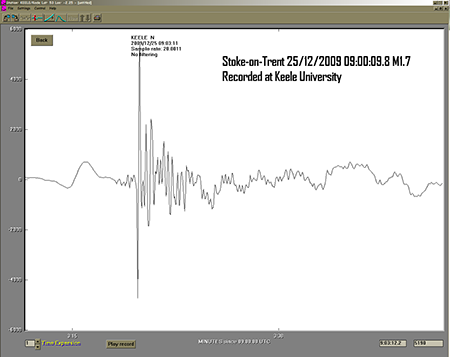 Earthquake Stoke 25th December 2009