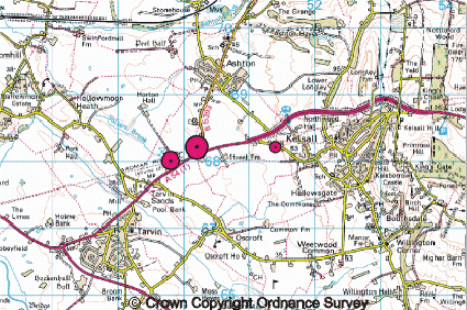 Map of Cheshire earthquakes