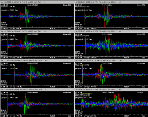 Cheshire seismograms