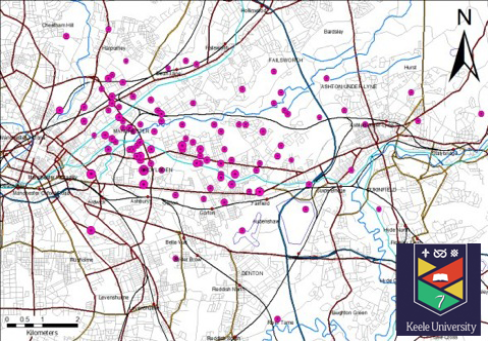 Map of Manchester Earthquakes