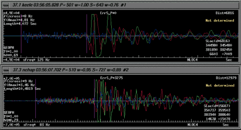 Earthquake Whitmore October 1999