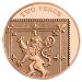 A 2 pence coin